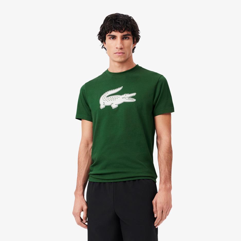 Koszulka Lacoste Sport 3D Print Crocodile Breathable Jersey TH2042-YRR - zielona