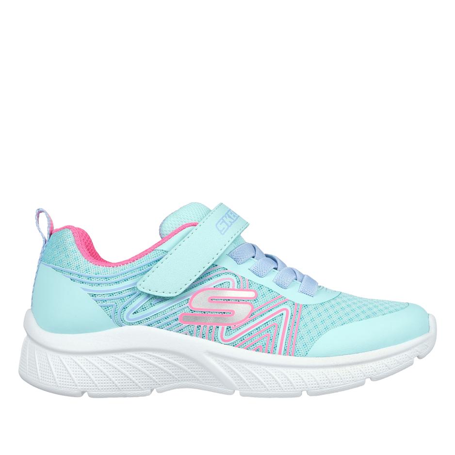 Buty dziecięce Skechers Microspec Plus Swirl Sweet 303535LAQPK - niebieskie