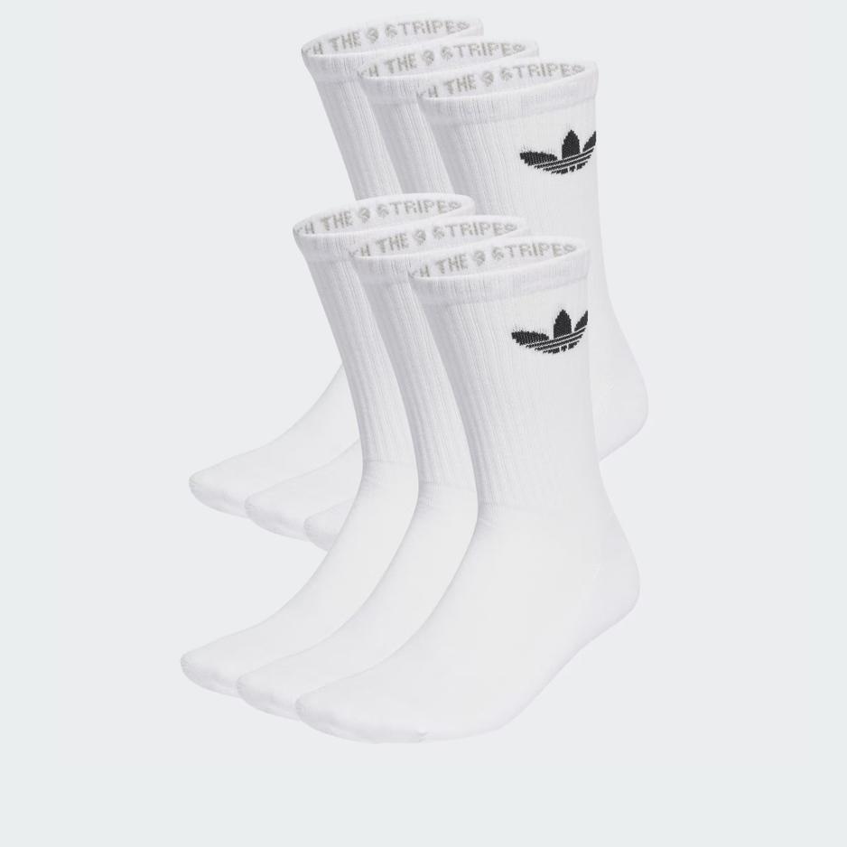 Skarpetki adidas Originals Trefoil Crew Socks 6 Pairs IJ5619 - białe