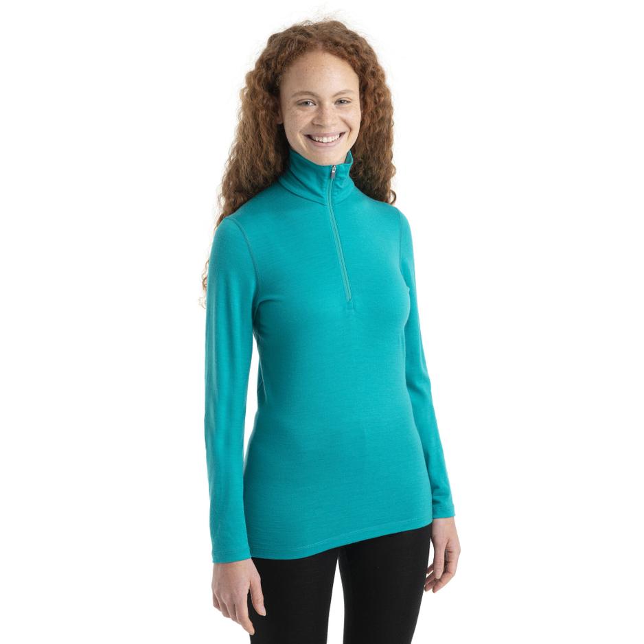 Bluza Icebreaker Merino 200 Oasis Long Sleeve Half Zip Thermal 1043808611 - zielona