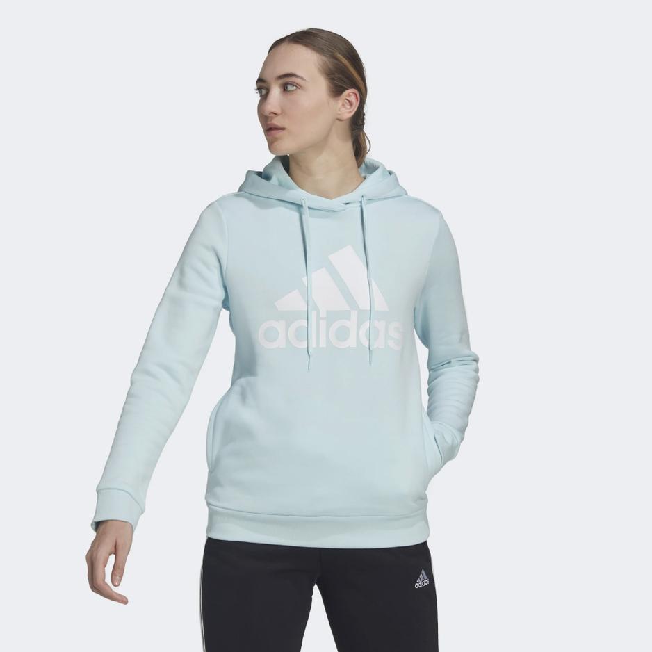 Bluza adidas Loungwear Essentials Logo Fleece Hoodie HM1905 - niebieska
