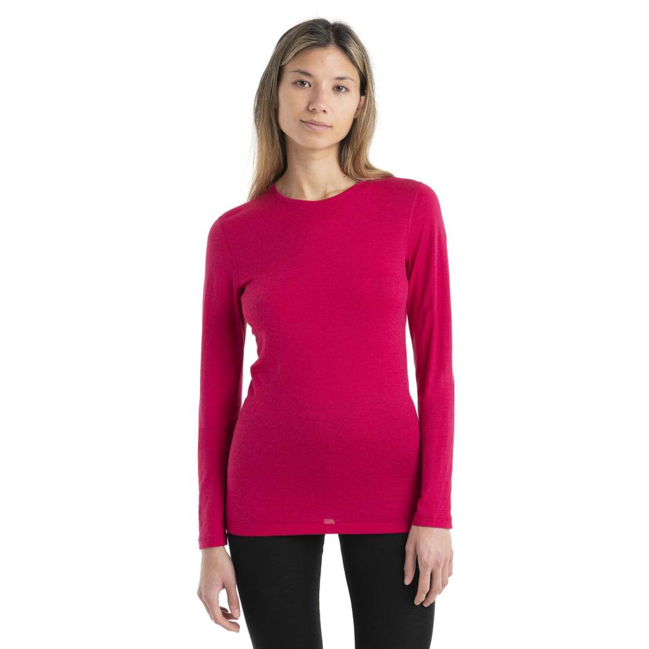 Koszulka Icebreaker Merino 200 Oasis Long Sleeve Crewe Thermal 1043758511 - różowa