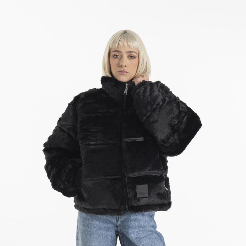 Kurtka Alpha Industries Fur Puffer Wmn 14800203 - czarna