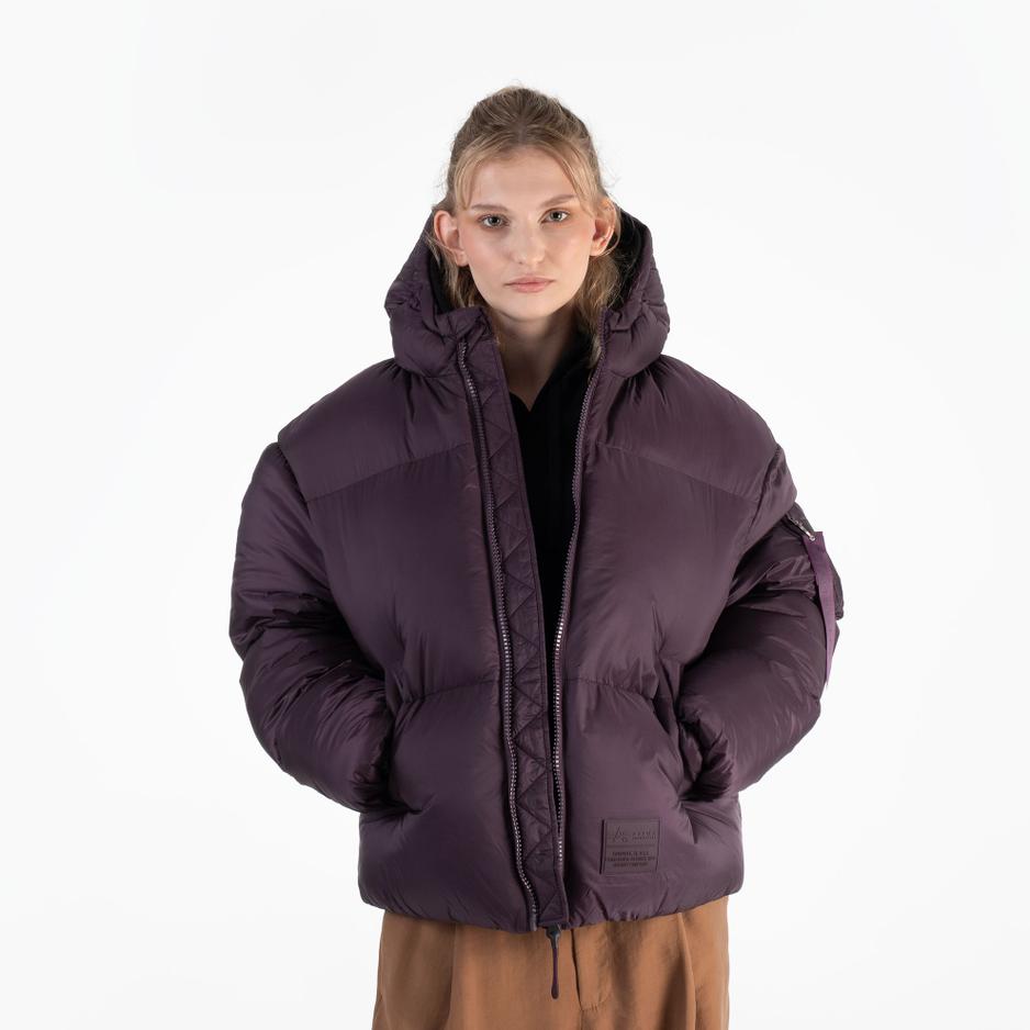 Kurtka Alpha Industries Cloud Puffer Bomber 148006719 - fioletowa