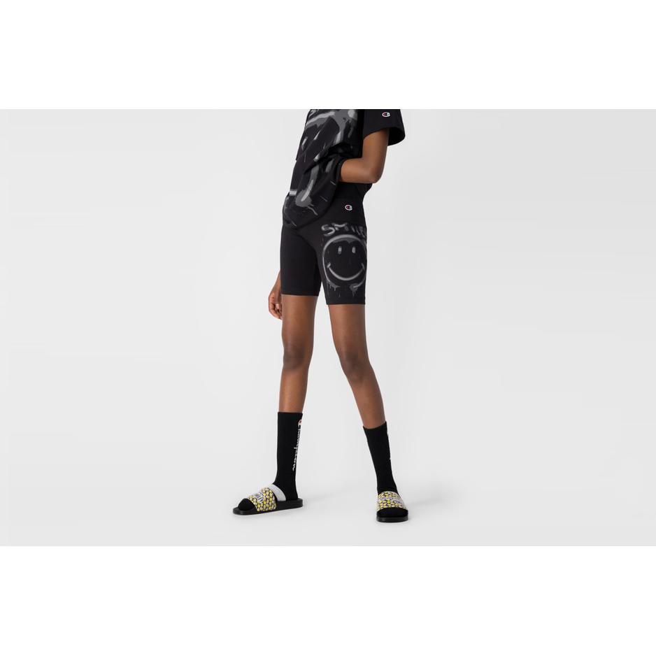 Spodenki Champion 50th Anniversary Edition Graffiti Print Bike Shorts 115938-KK001 - czarne