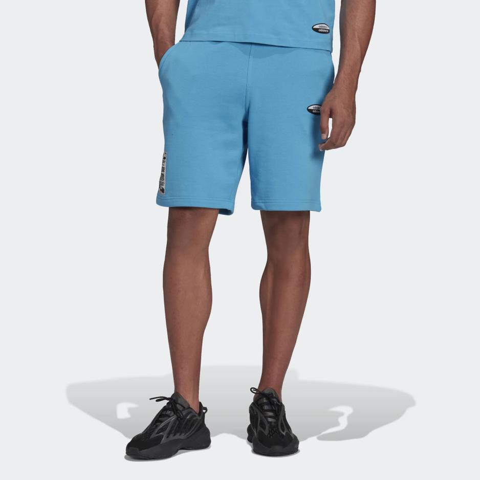 Spodenki adidas Originals R.Y.V Graphic HC9469 - niebieskie