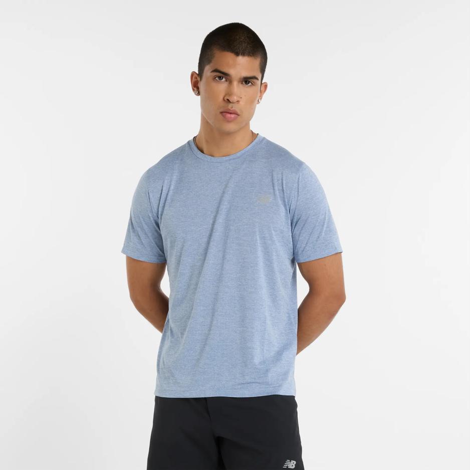 Koszulka męska New Balance MT41253DUS - niebieska