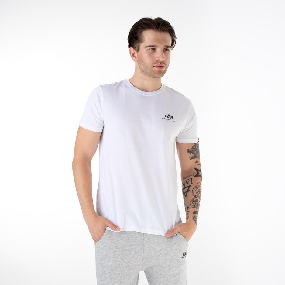 Koszulka Alpha Industries Basic T Small Logo 18850509 - biała