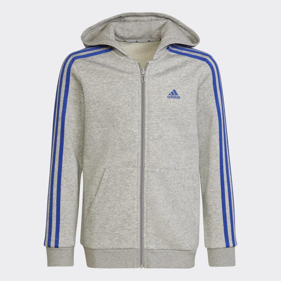 Bluza adidas Essentials 3-Stripes Hoodie HN1915 - szara