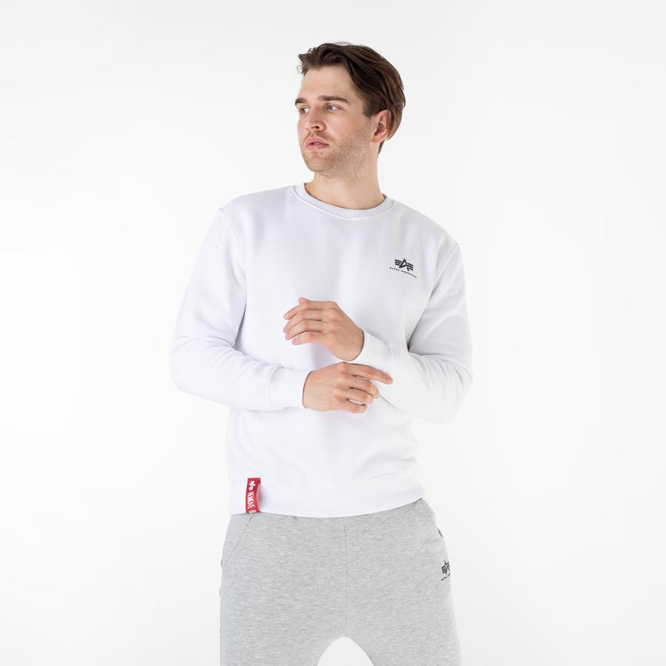 Bluza Alpha Industries Basic Sweater Small Logo 18830709 - biała