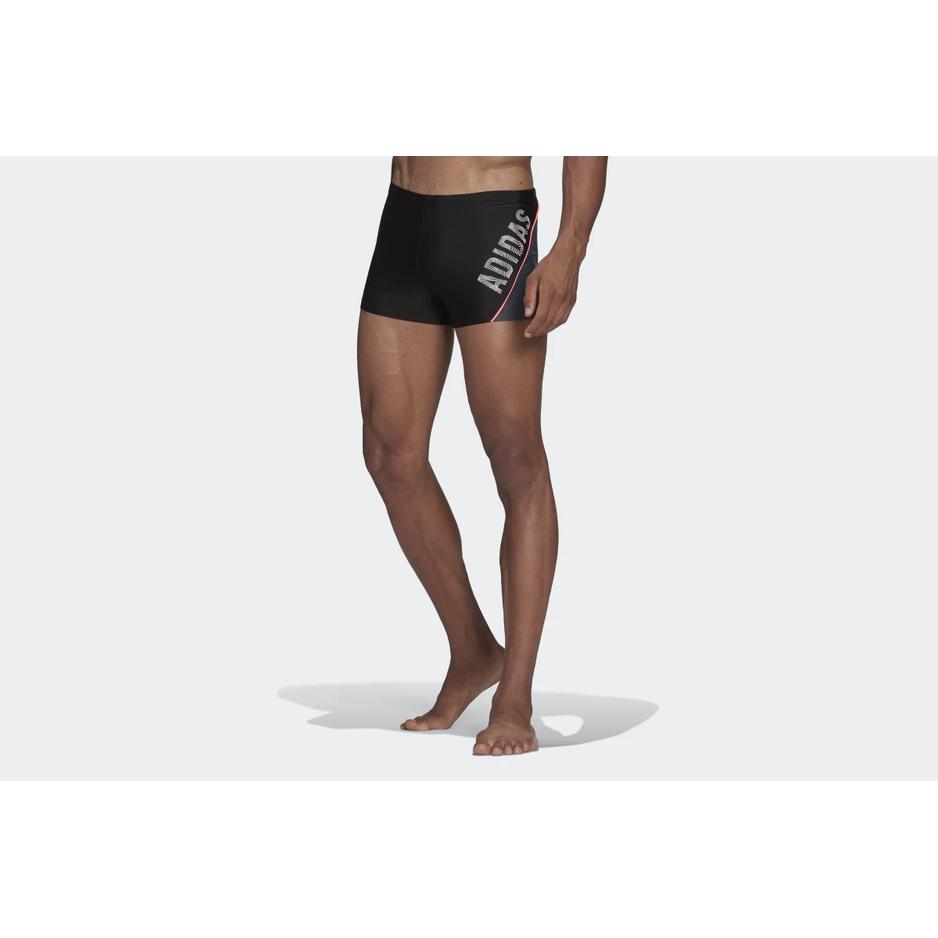 Kąpielówki adidas Wording Swim Boxers HA0324 - czarne