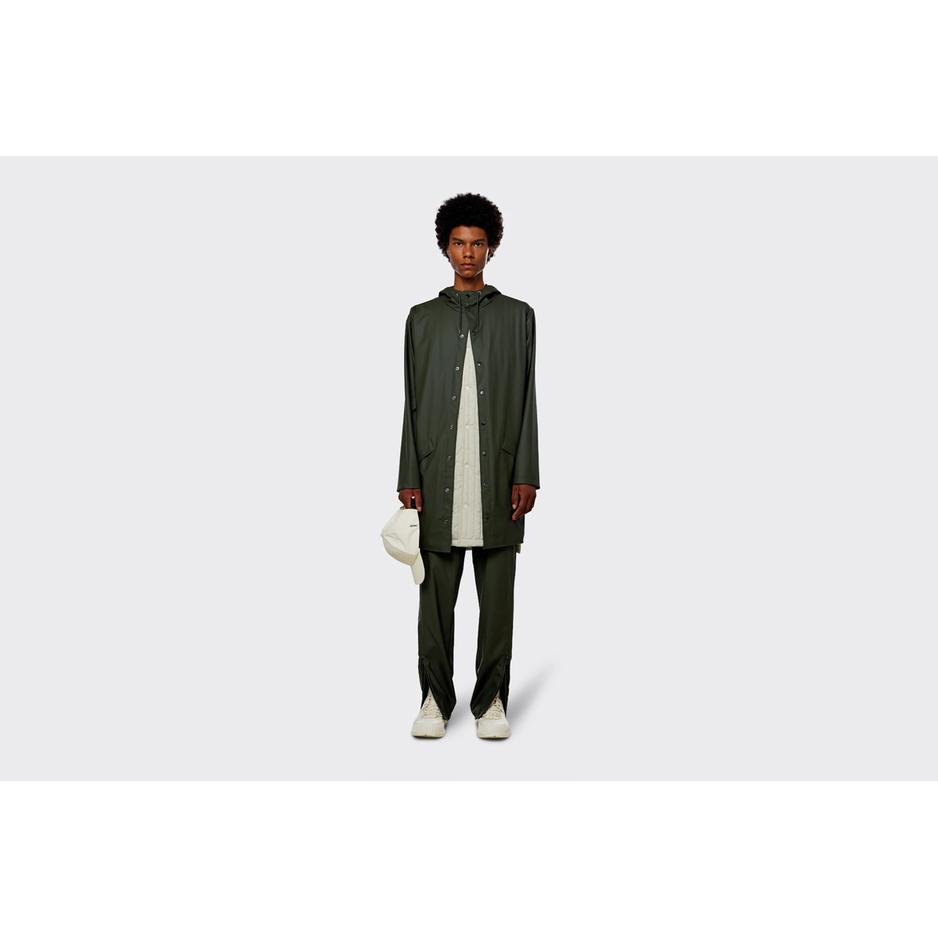 Kurtka Rains Long Jacket 12020-03 - zielona
