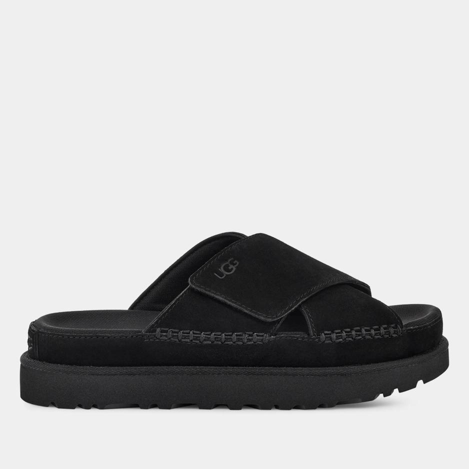 Klapki Ugg Goldenstar Cross Slide 1137910-BLK - czarne