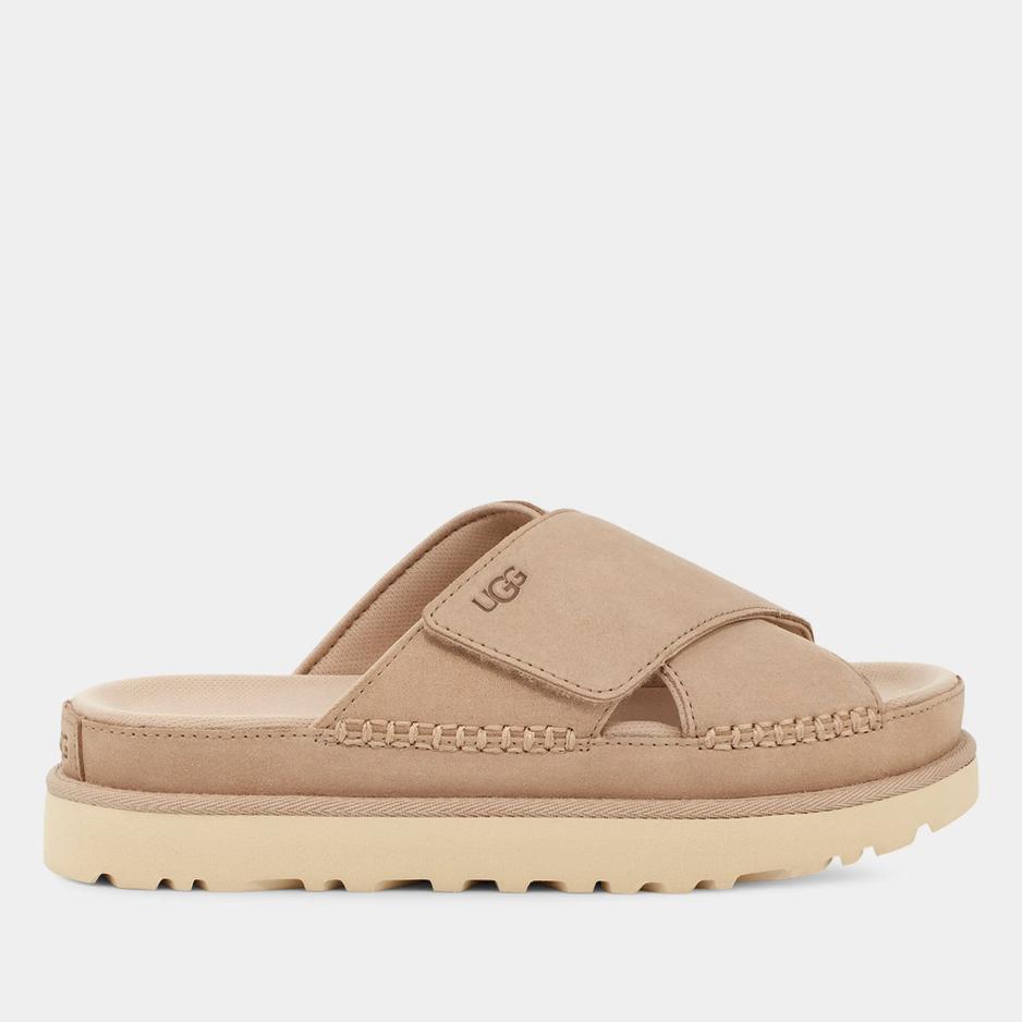 Klapki Ugg Goldenstar Cross Slide 1137910-DRI - beżowe