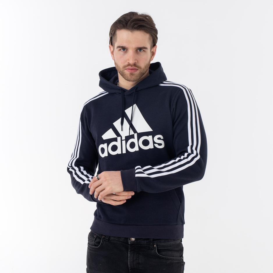 Bluza adidas Essentials Fleece 3-Stripes Logo Hoodie H14642 - granatowa