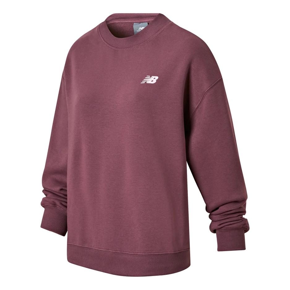 Bluza New Balance WT51949FDP - bordowa
