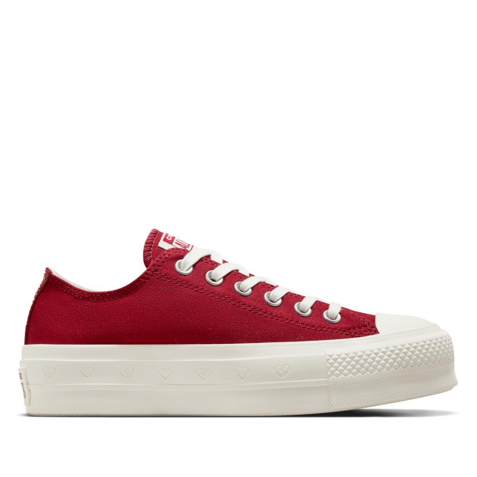 Buty Converse Chuck Taylor All Star Lift Platform Valentine's Day A13653C - czerwone