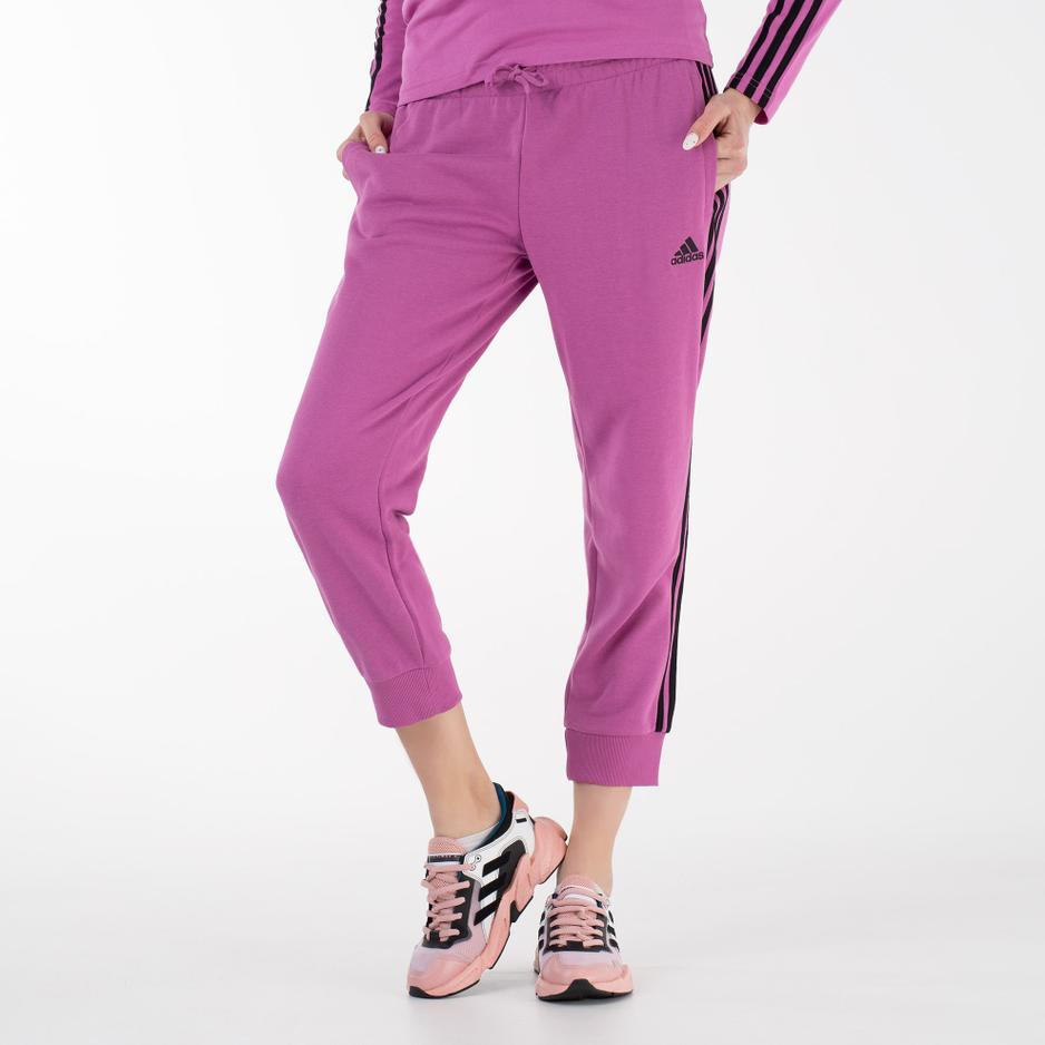 Spodnie adidas 3 -Stripes French Terry HL2074 - fioletowe