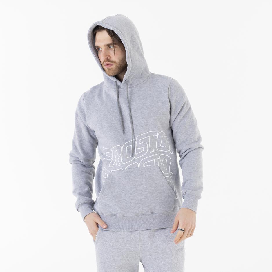 Bluza Prosto Klasyk Hoodie Waver KL222MSWE2102 - szara