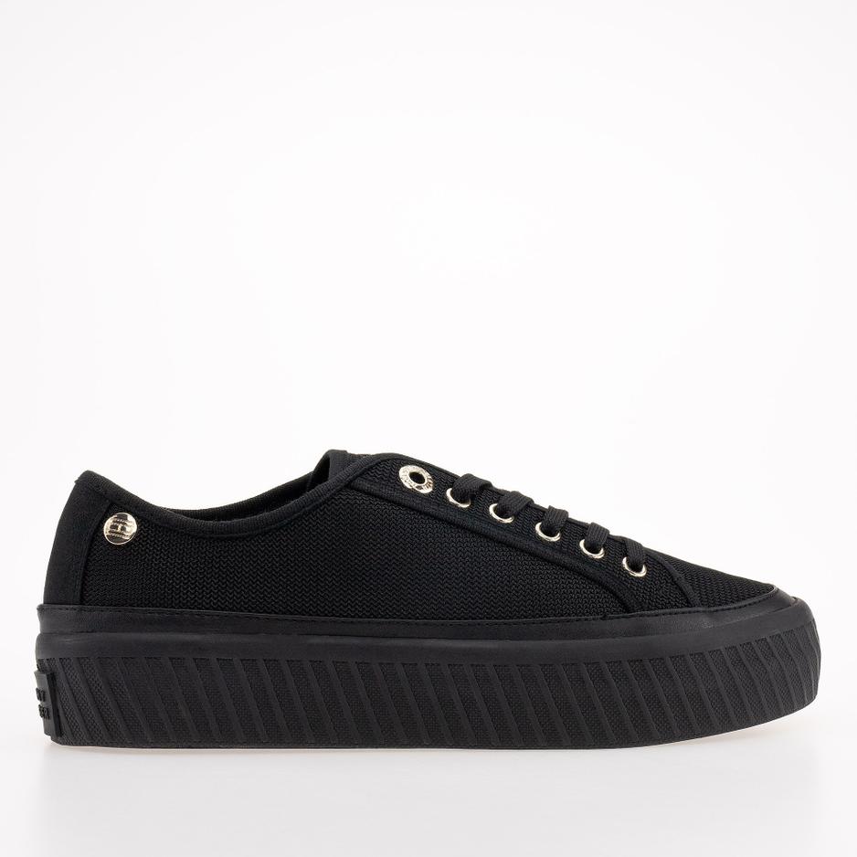 Buty Tommy Hilfiger Platform Vulcanized FW0FW07156-BDS - czarne