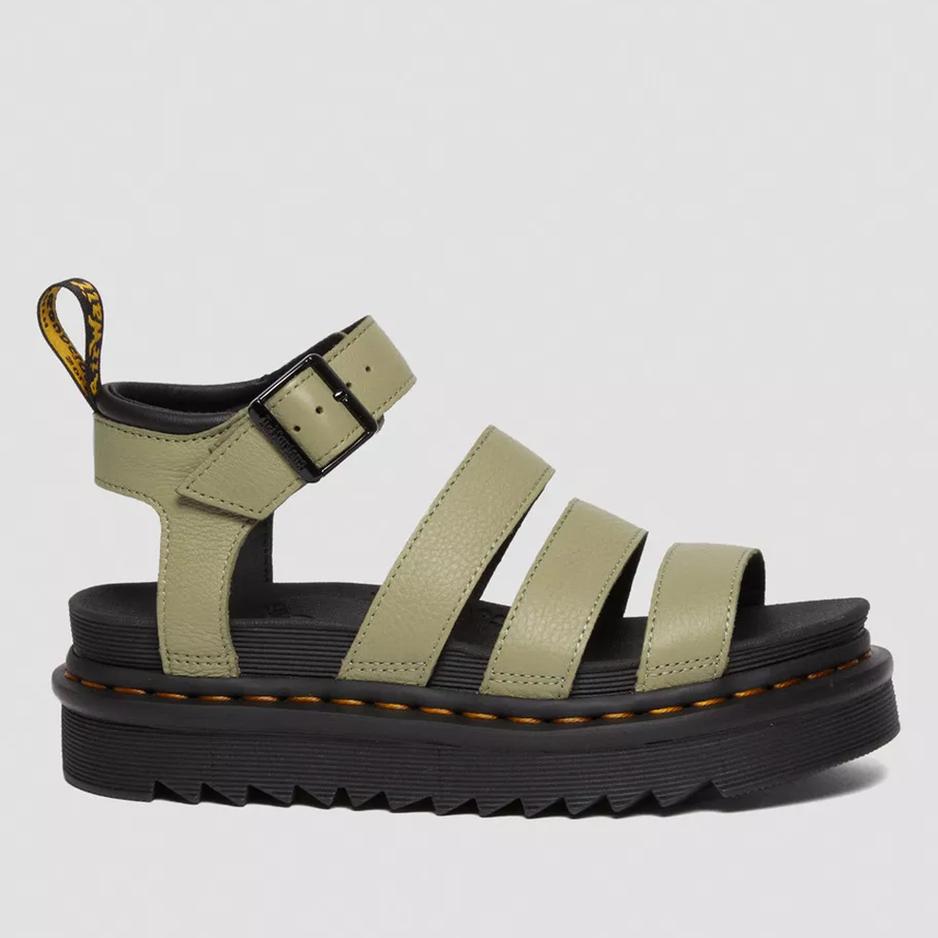 Sandały Dr. Martens Blaire Pisa Leather Strap Platform 30706358 - zielone