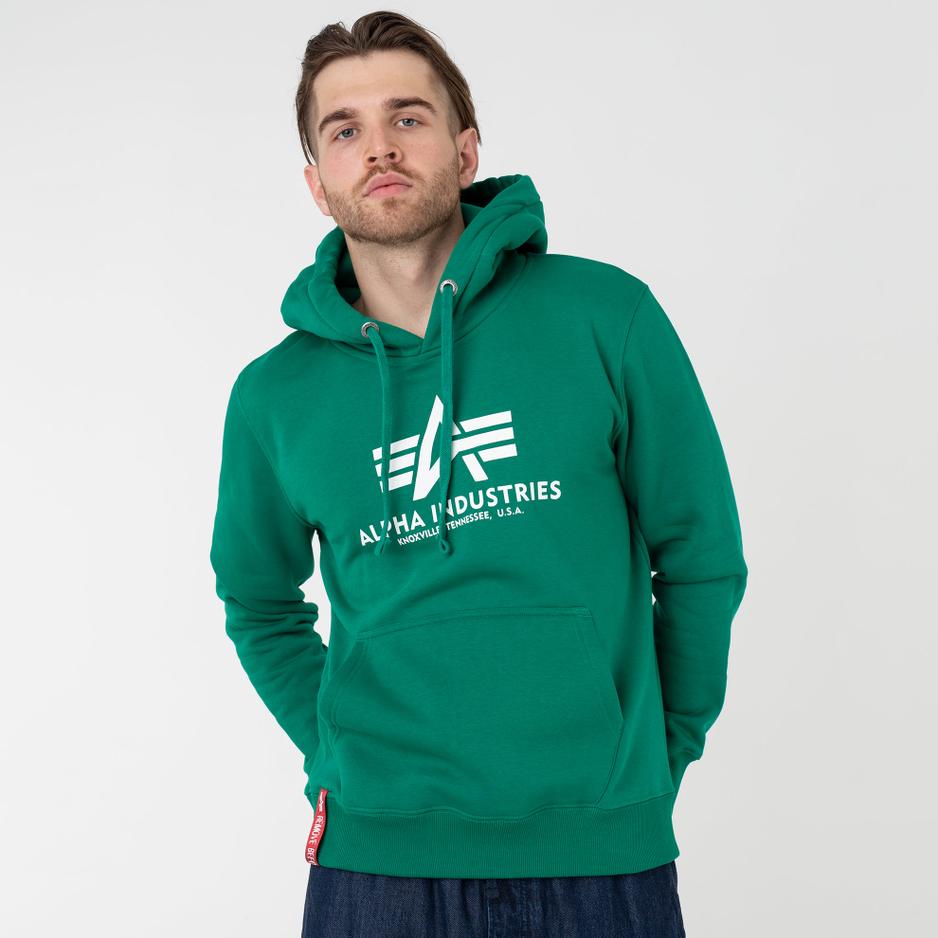 Bluza Alpha Industries Basic Hoody 178312668 - zielona