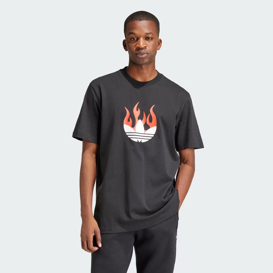 Koszulka adidas Originals Flames Logo IS0178 - czarna