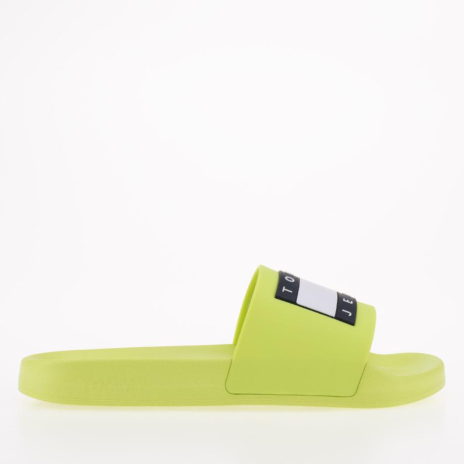 Klapki Tommy Jeans Flag Pool EN0EN02115-MSA - zielone