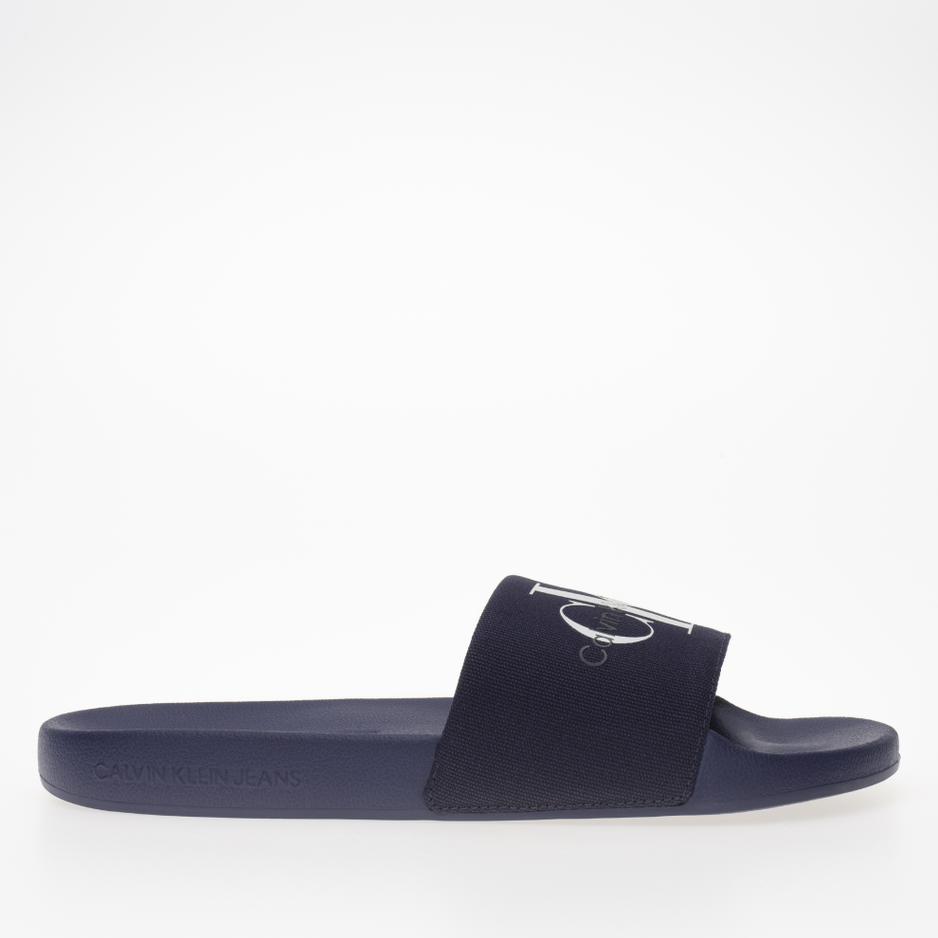 Klapki Calvin Klein Slide Monogram CO YM0YM00061-0GY - granatowe