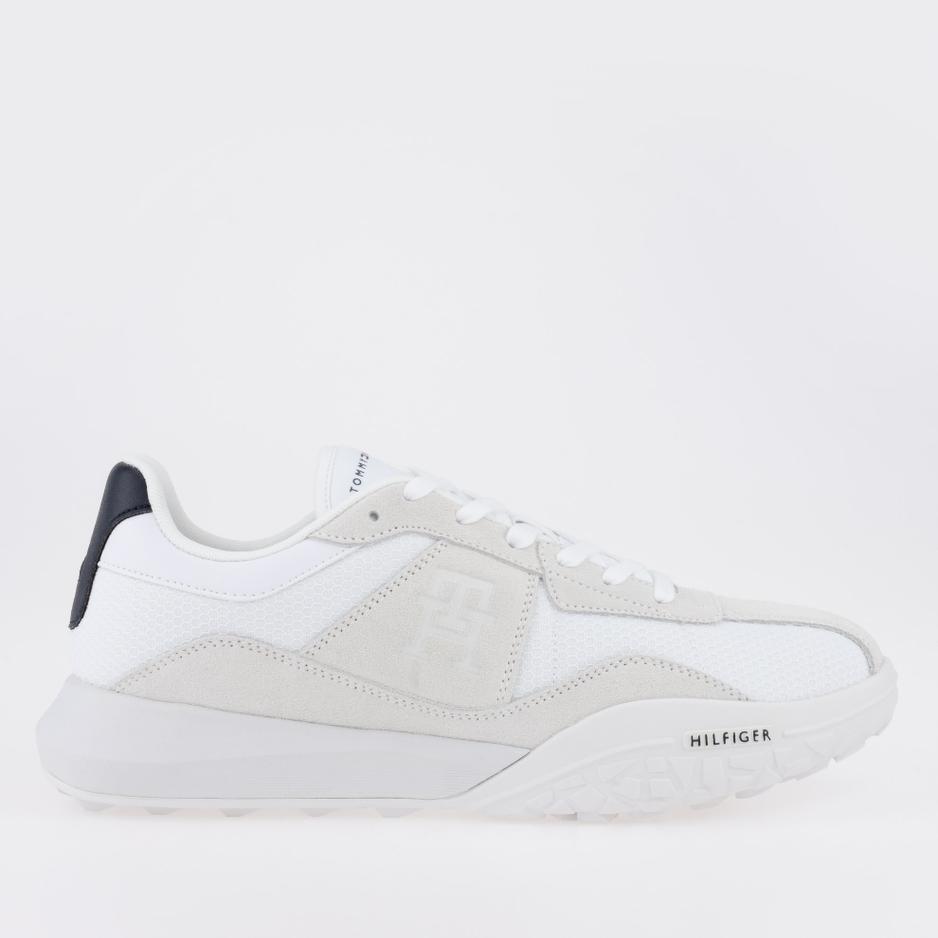 Buty Tommy Hilfiger Retro Modern Runner Mix FM0FM04363-YBR - białe
