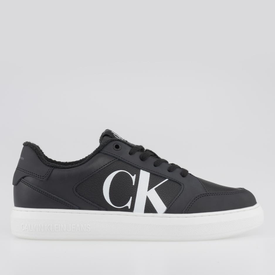 Buty Calvin Klein Casual Cupsole Lth-Pu Mono YM0YM00573-0GJ - czarne