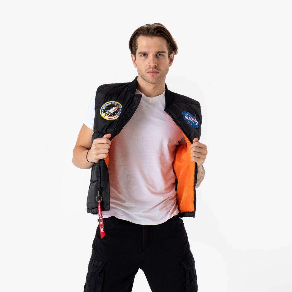 Bezrękawnik Alpha Industries Puffer Vest NASA 11812403 - czarny