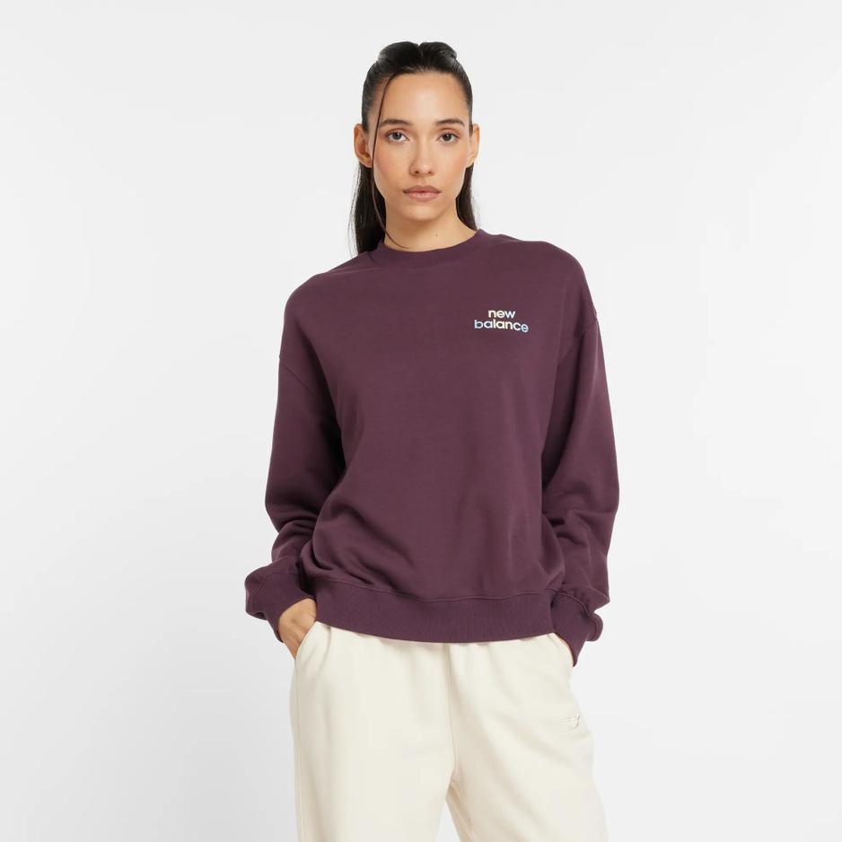 Bluza New Balance WT43559PLN - fioletowa