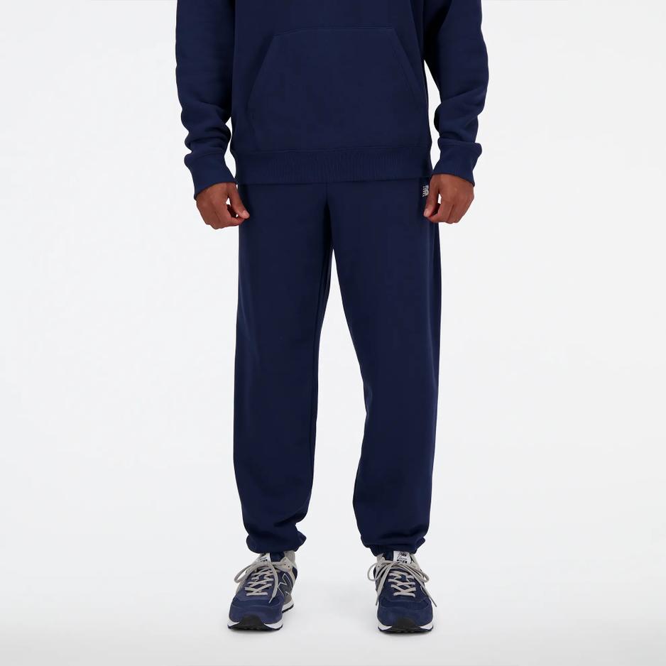Spodnie New Balance MP41519NNY - granatowe