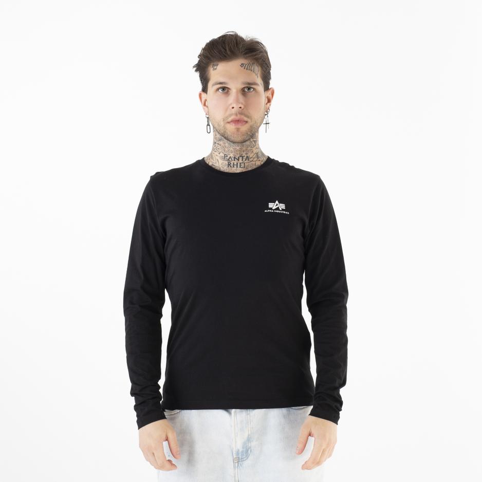 Koszulka Alpha Industries Basic LS Small Logo 19851703 - czarna