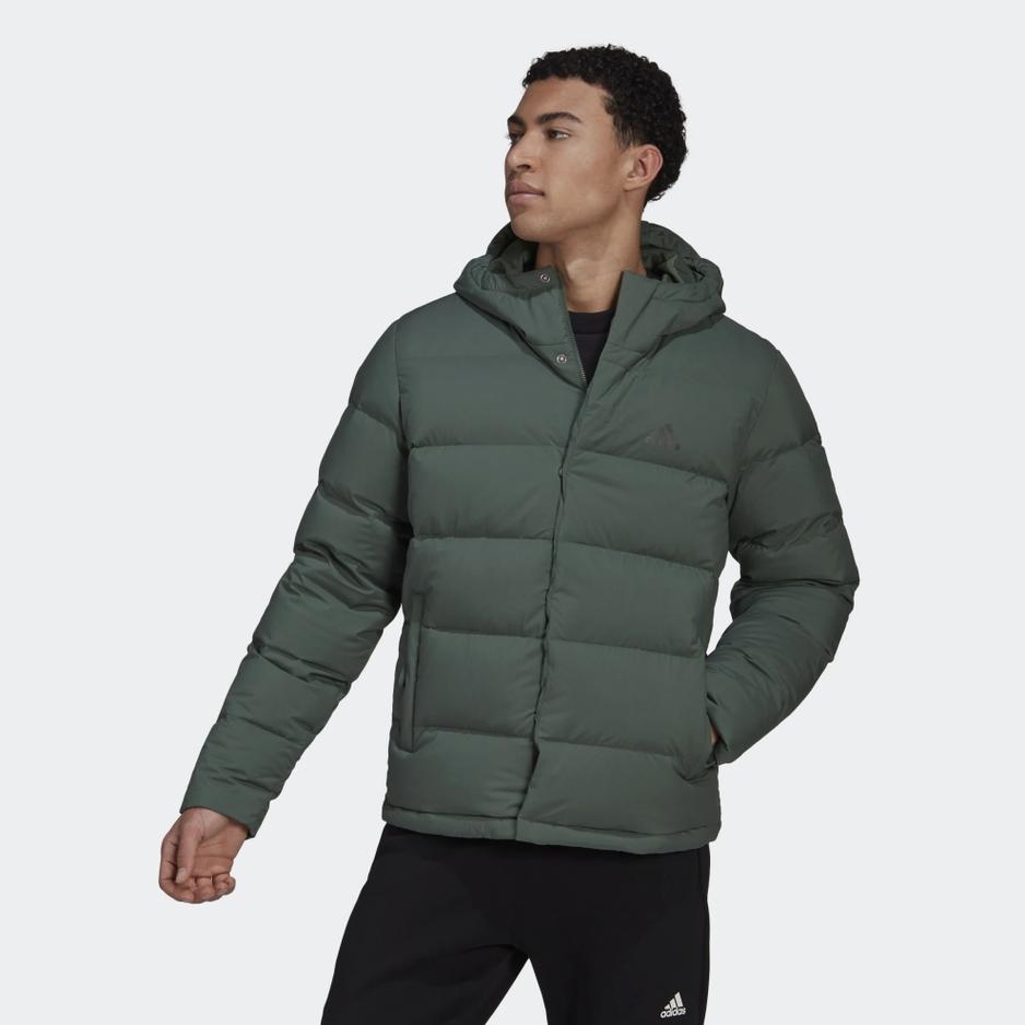 Kurtka adidas Helionic Hooded Down HG8749 - zielona