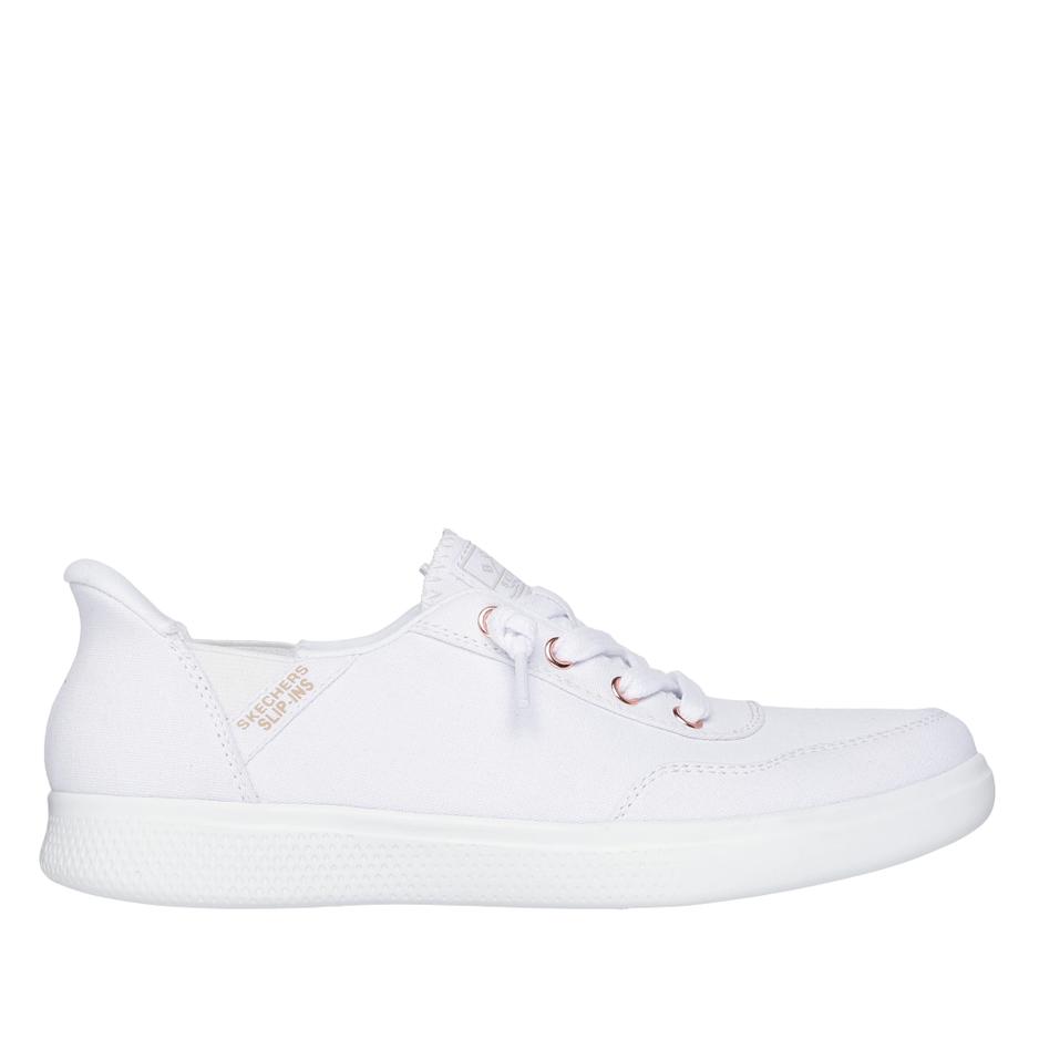 Buty damskie Skechers Slip-ins Bobs Skip Cute B Cute Sweet 114815WHT - białe