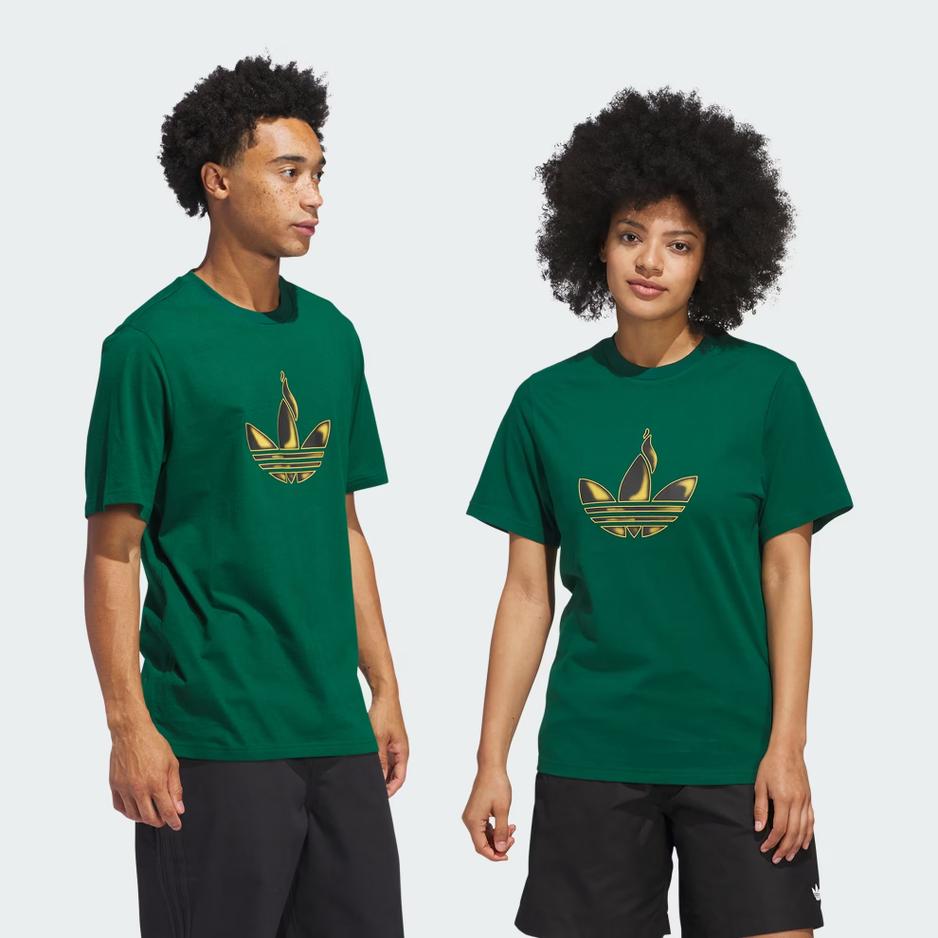 Koszulka adidas Originals Trefoil Torch Tee JD2833 - zielona