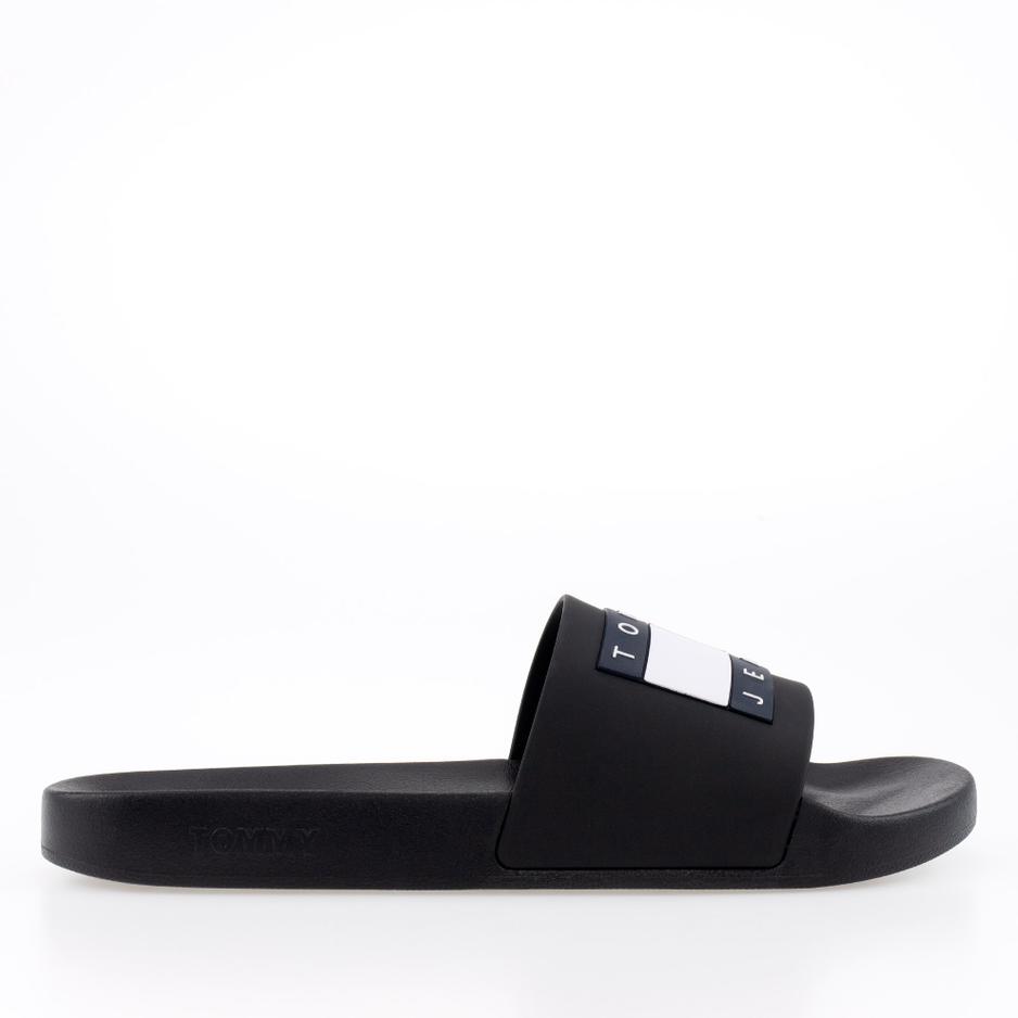 Klapki Tommy Jeans Pool Slide EM0EM01191-BDS - czarne