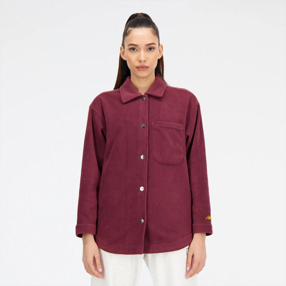 Kurtka New Balance WJ33513NBY - bordowa