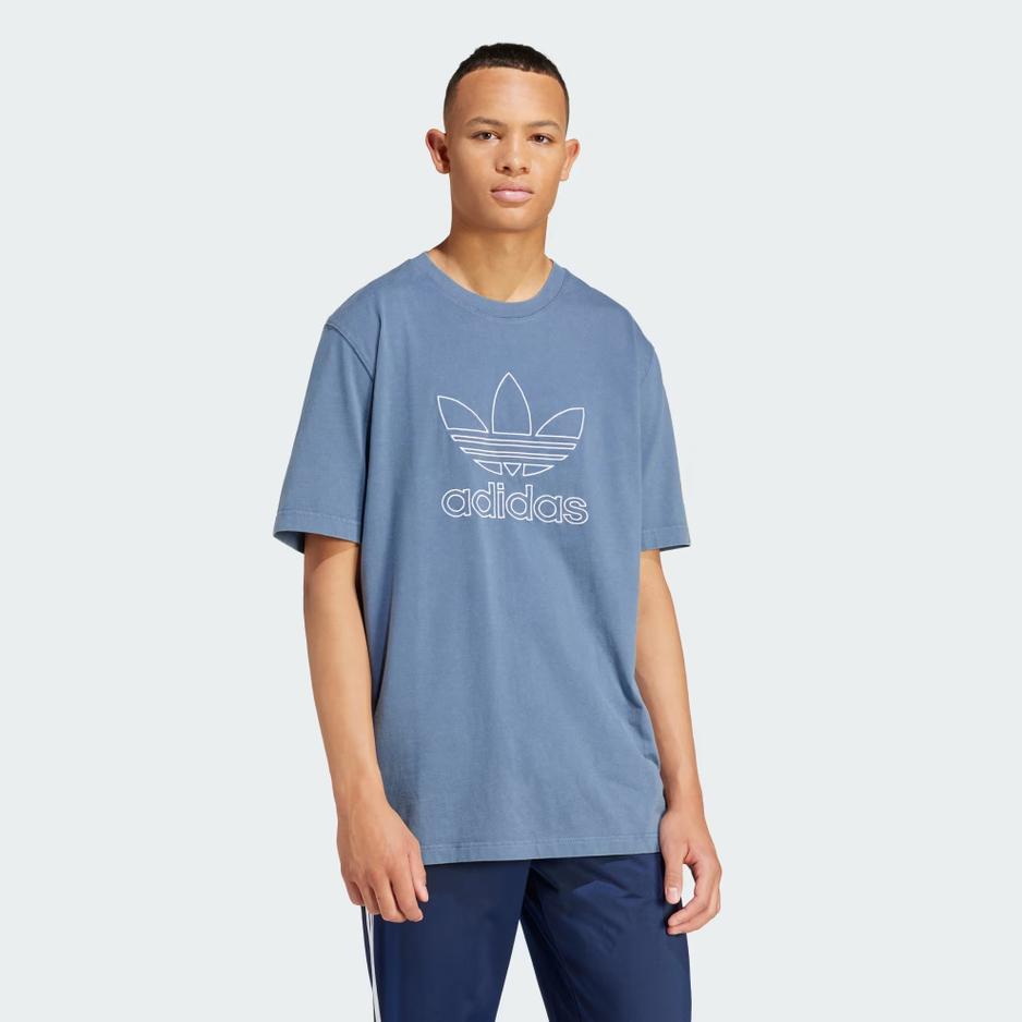 Koszulka adidas Originals Adicolor Outline Trefoil IR8002 - niebieska