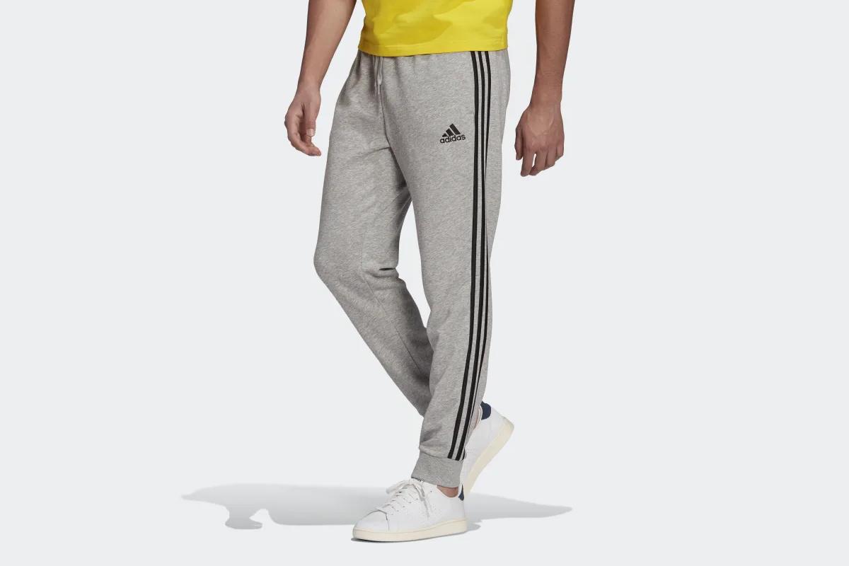 Spodnie dresowe męskie adidas ESSENTIALS FRENCH TERRY 3-STRIPES granatowe  GK8888 