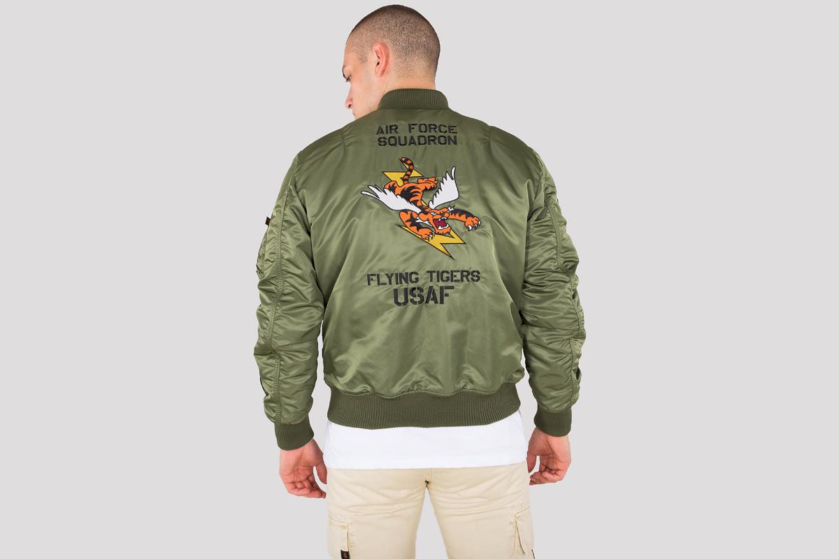 ALPHA INDUSTRIES MA-1 VF FLYING TIGER SAGE-GREEN > 17810301