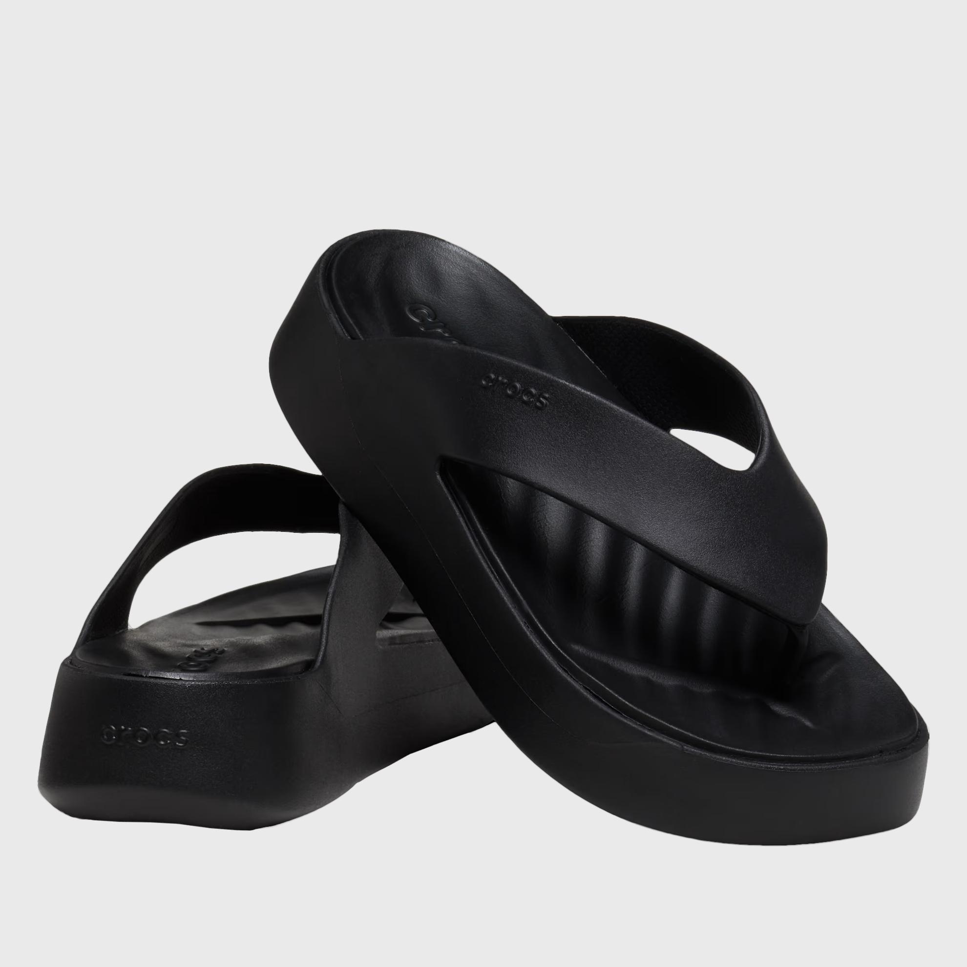 ★CROCS★ Women's Getaway Platform Flip DRS 24SWFP209410 24S Klapki Crocs Getaway Platform Flip 209410-001 damskie, czarne