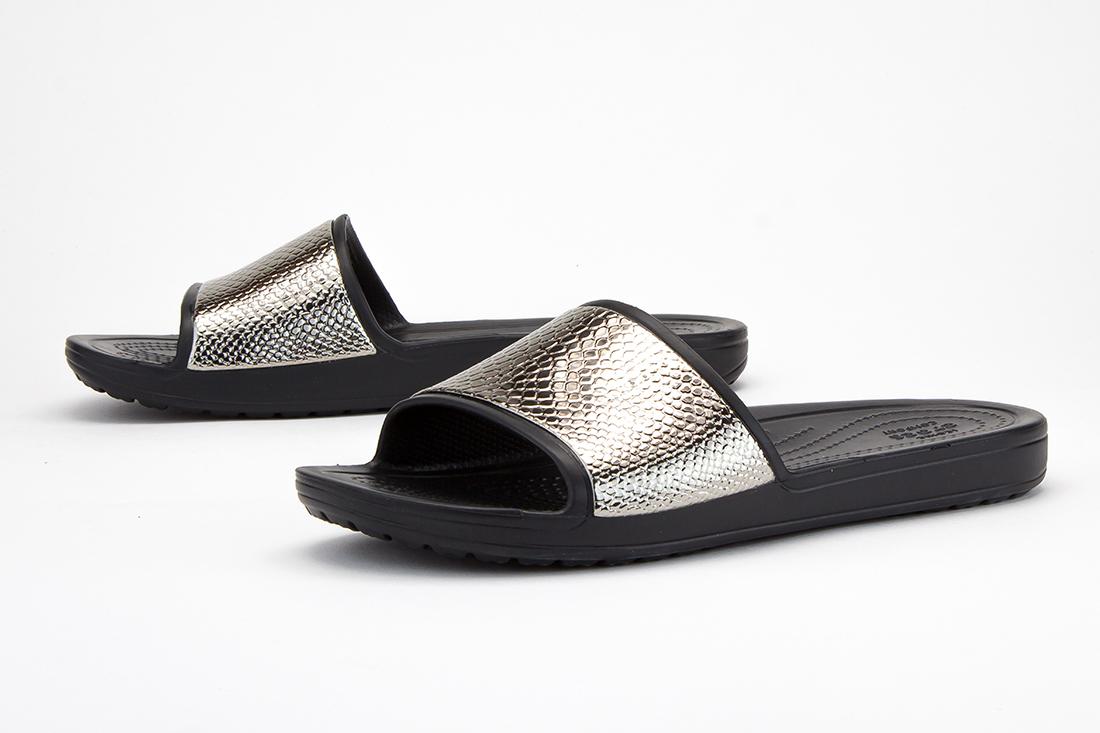 Crocs sloane metallic store slide