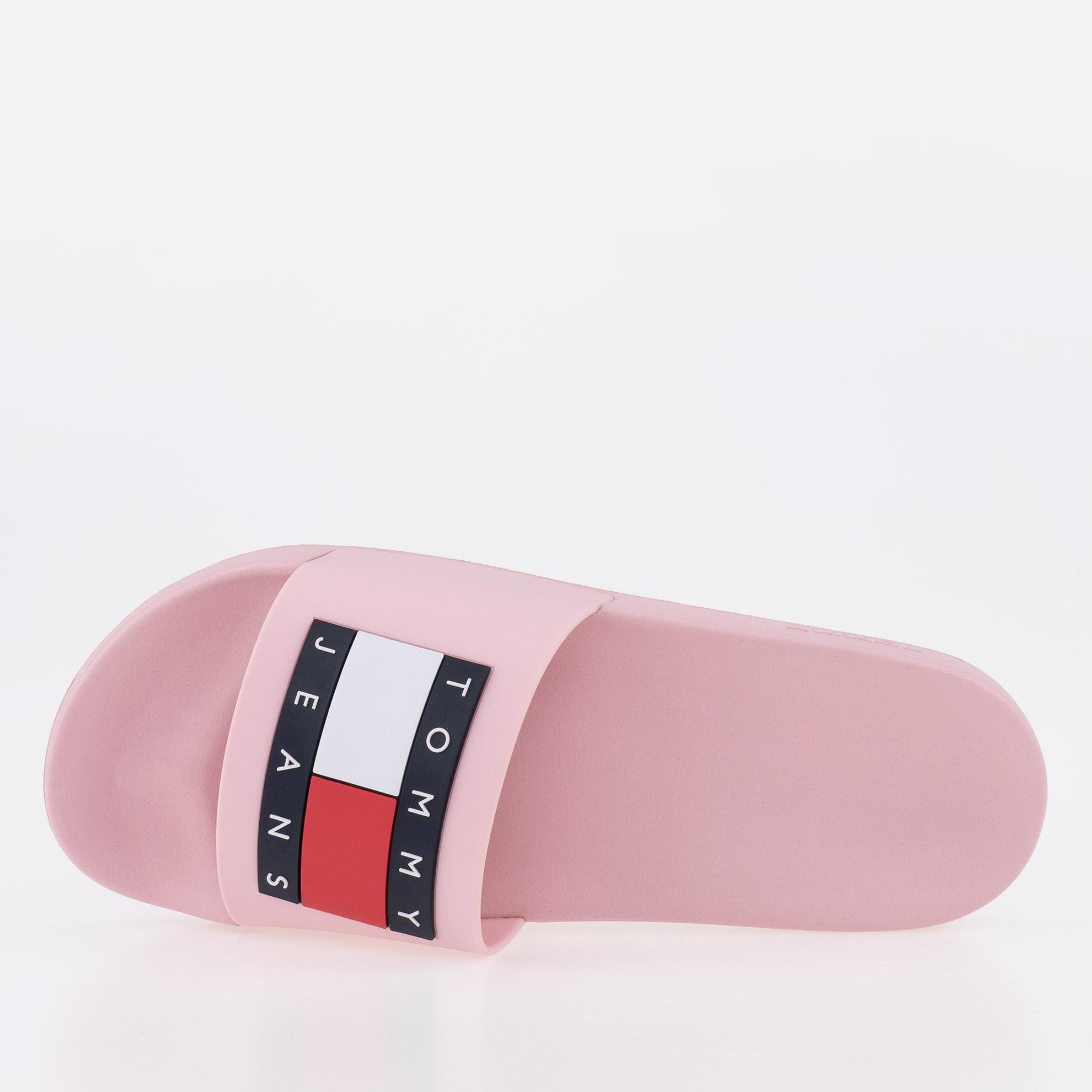 小物 PooJ Klapki Tommy Jeans Flag Pool EN0EN02115-TH2 damskie, różowe