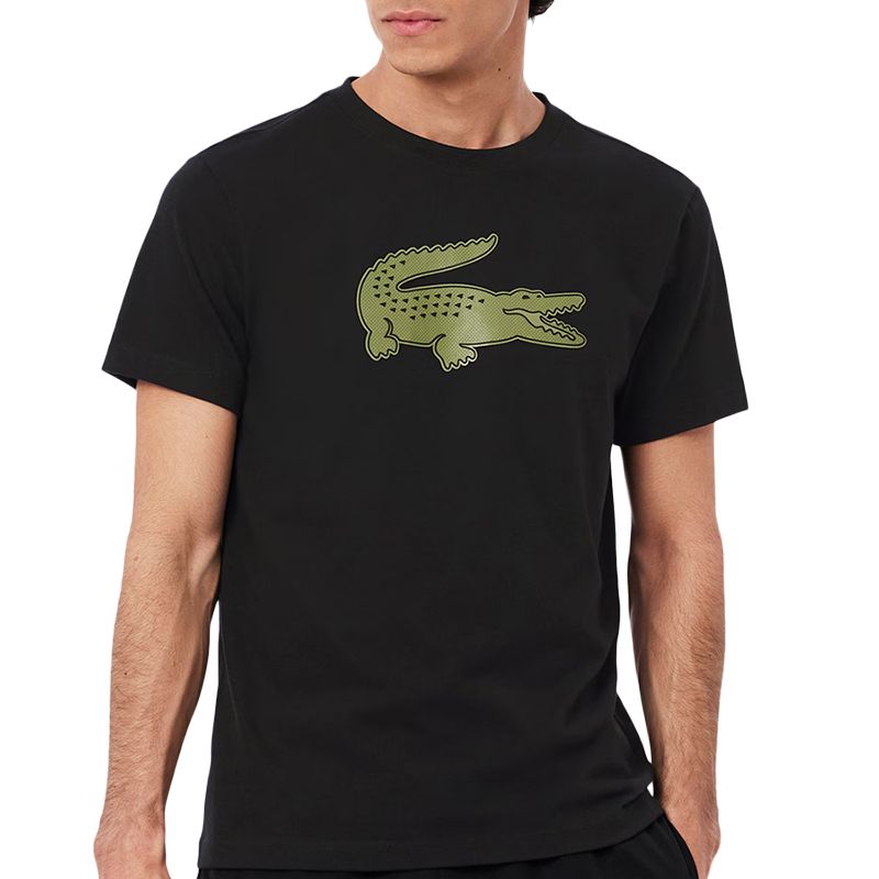 Koszulka Lacoste Sport 3D Print Crocodile Breathable Jersey TH2042-I6Z - czarna