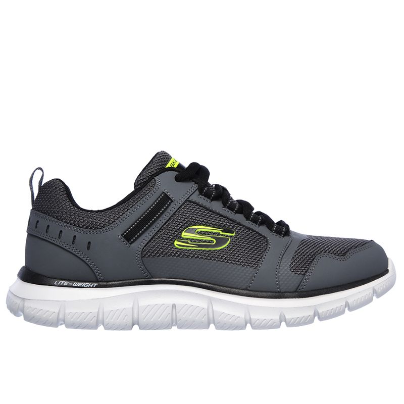 Buty męskie Skechers Track Knockhill 232001CCBK - szare