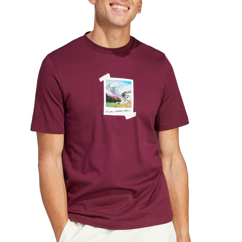 Koszulka adidas Sportswear All Day I Dream About... Graphic IS9045 - bordowa