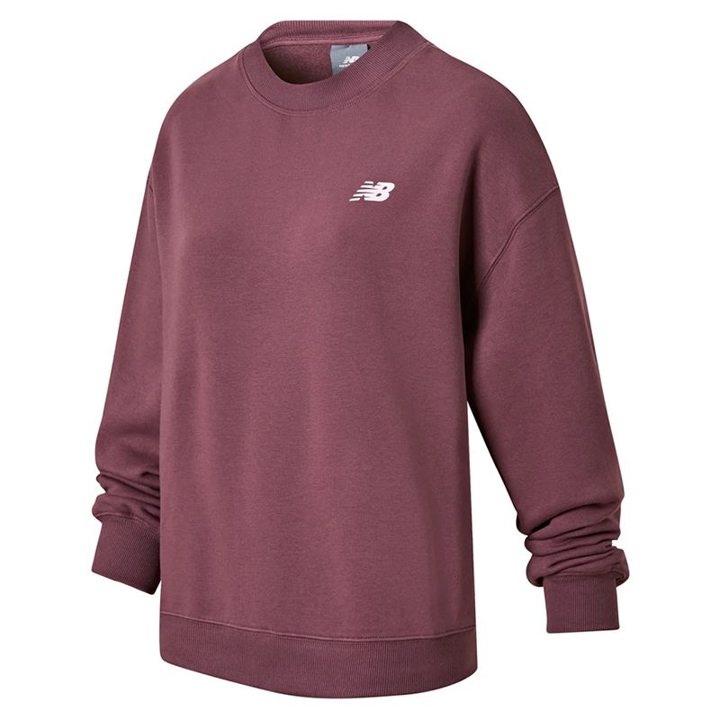 Bluza New Balance WT51949FDP - bordowa